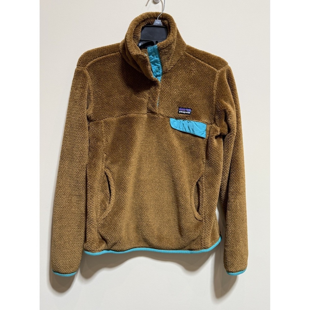 PATAGONIA Re-Tool Snap-T Pullover Fleece Womens Small Brown Outdoor Thermal